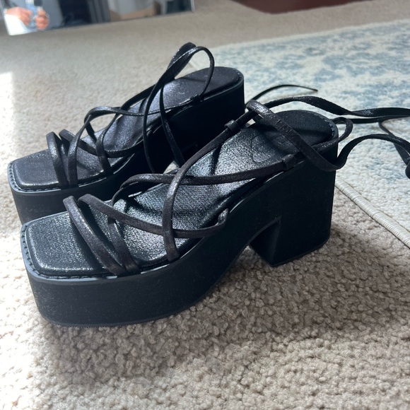 SHEIN lace up platform sandals - Picture 1 of 2